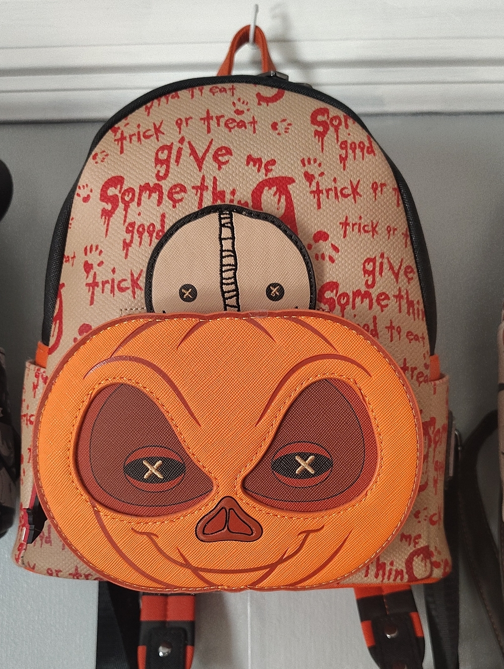 Loungefly Beige & Orange Halloween Pumpkin Backpack
